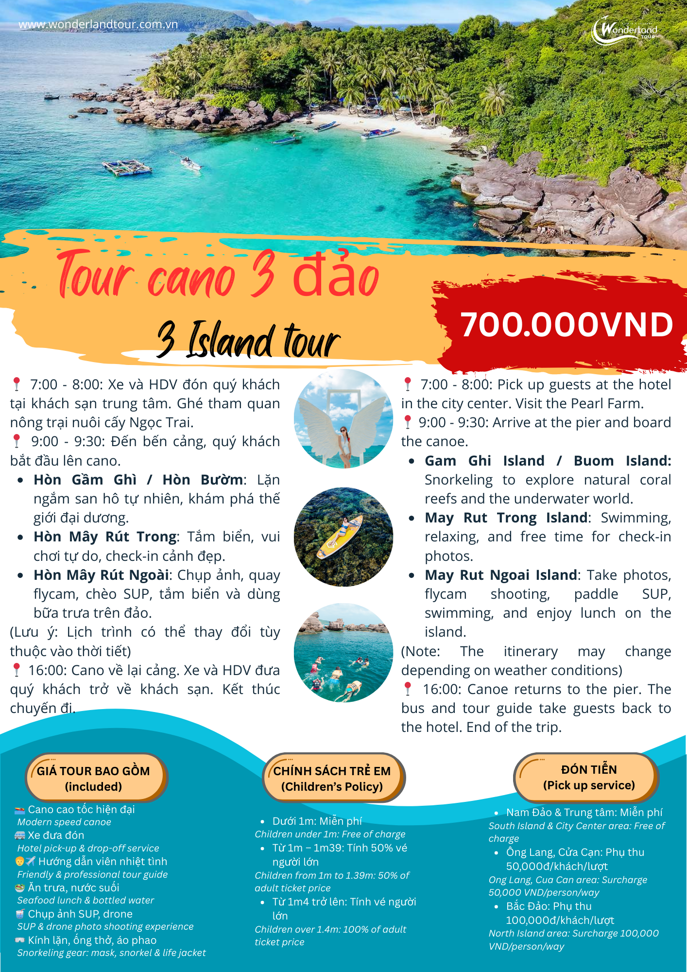 Tour 3 đảo Phú Quốc bằng cano siêu tốc